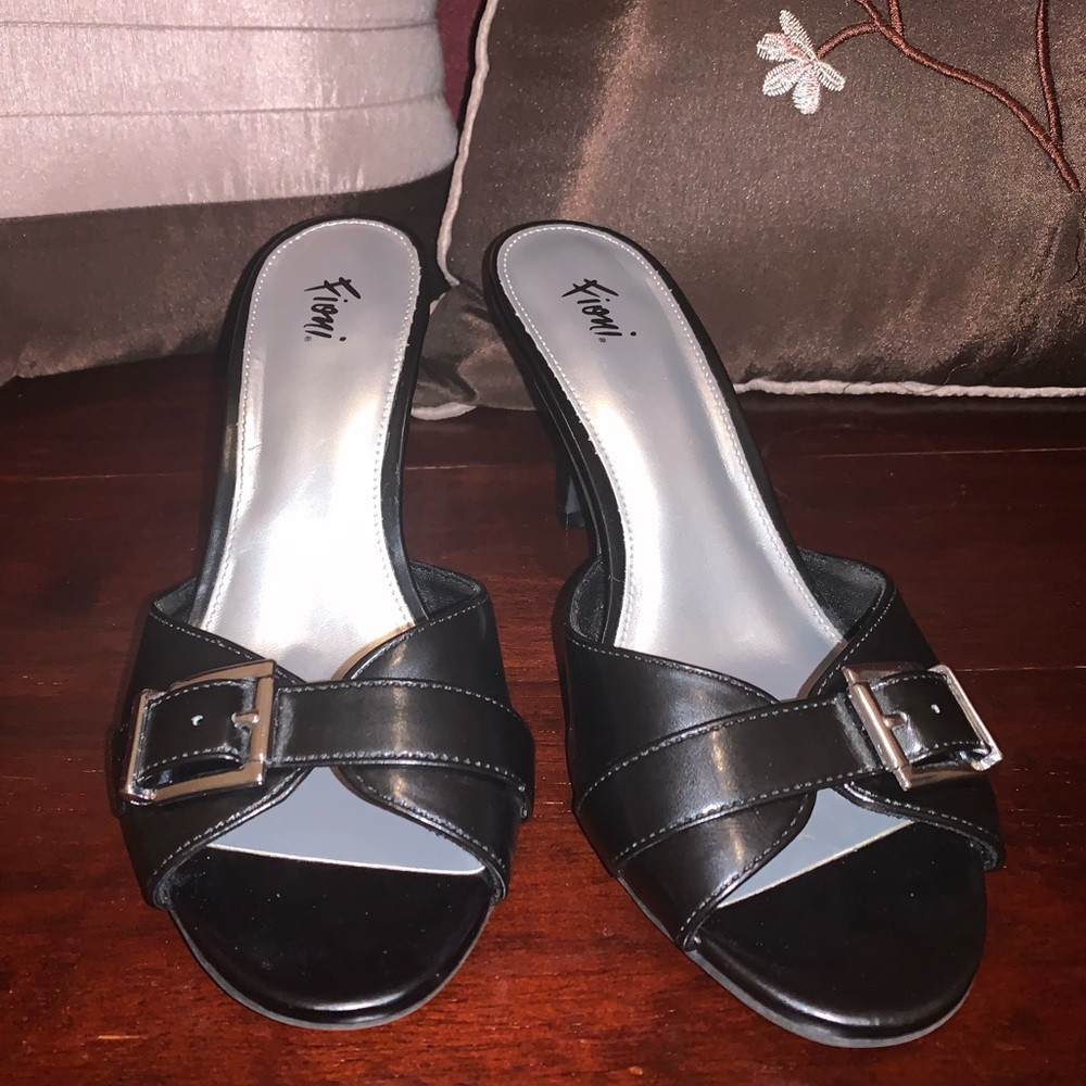 Black short heels